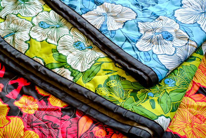 Woobie USA Throw Blanket - Aloha Narcos Playa - Blue - Bawidamann Art
